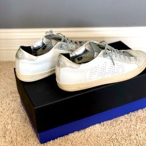 P448 Women’s John Low Top Sneakers white/silver glitter